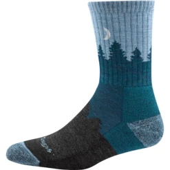 Darn Tough Womens Treeline Micro Crew Midweight Hiking Socks -Shoes Shop 1971 Blue 2