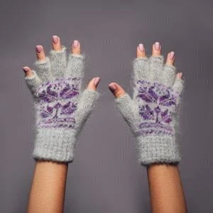 Siberia Spirit Tiny Tulips Fingerless Gloves 3 Siberia Spirit Tiny Tulips Fingerless Gloves