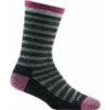 Darn Tough Womens Morgan Crew Lightweight Lifestyle Socks -Shoes Shop 6039 Charcoal