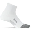 Feetures Elite Ultra Light Quarter Socks -Shoes Shop Elite Quarter Ultra Light White side view