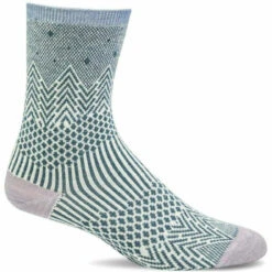 Sockwell Womens Mountain Jacquard Essential Comfort Crew Socks -Shoes Shop LD187W Mountain Jacquard Blue Ridge 625 WEB 1