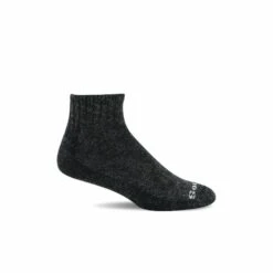 Sockwell Mens Big Easy Mini Relaxed Fit Mini-Crew Socks -Shoes Shop SW125M BigEasyMini Black900 Web