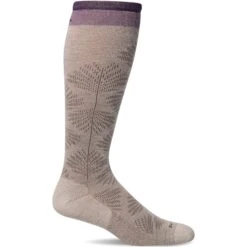 Sockwell Womens Full Floral Moderate Compression Knee High Socks -Shoes Shop SW63W FullFloral Natural015 WEB