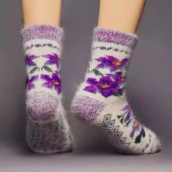 Siberia Spirit Winter Violets Crew Socks -Shoes Shop Violet flowers crew warm socks 720x 9749d98b fa2b 4686 9957 a06a1e87a66a