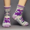 Siberia Spirit Winter Violets Crew Socks -Shoes Shop WinterViolets