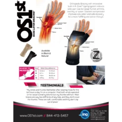OS1st WS6 Performance Wrist Sleeve -Shoes Shop Ws6Techsheet