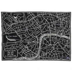Faribault Mill London Map Wool Throw