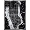 Faribault Mill New York City Map Wool Throw