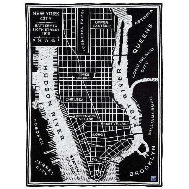 Faribault Mill New York City Map Wool Throw 3 Faribault Mill New York City Map Wool Throw